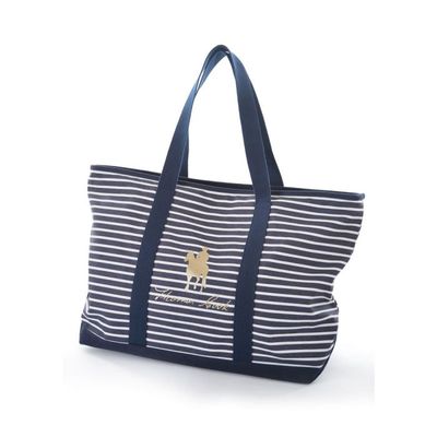 STRIPE ZIP LOGO TOTE