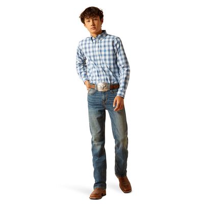 ARIAT BOYS SEBASTIAN WAVE BOOT CUT JEAN