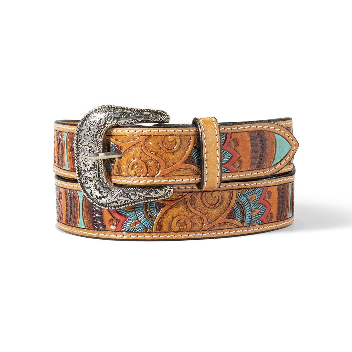 ARIAT WOMENS PAISLEY HAND TOOLED BELT