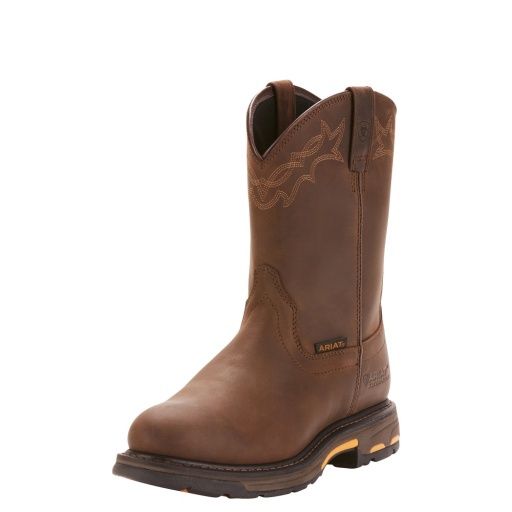 MEN'S WORKHOG PULL ON H2O ., Colour: OILY DISTRESSED BROWN, Season: ARIAT CORE PRODUCT, Size: 7EE