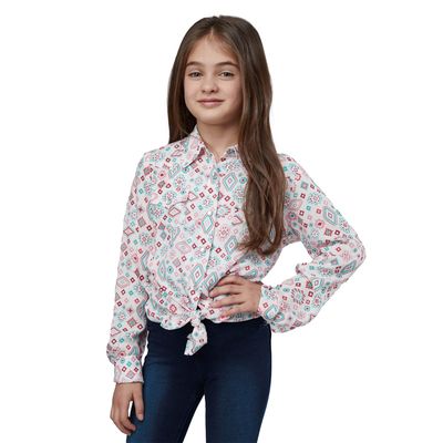 ROPER GIRLS FIVE STAR COLLECTION  MULTI PRINT SHIRT