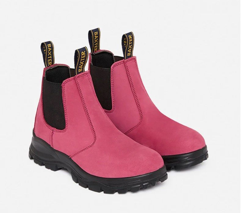 BAXTER WOMENS LOLA PINK WORK BOOT ., Size: 04