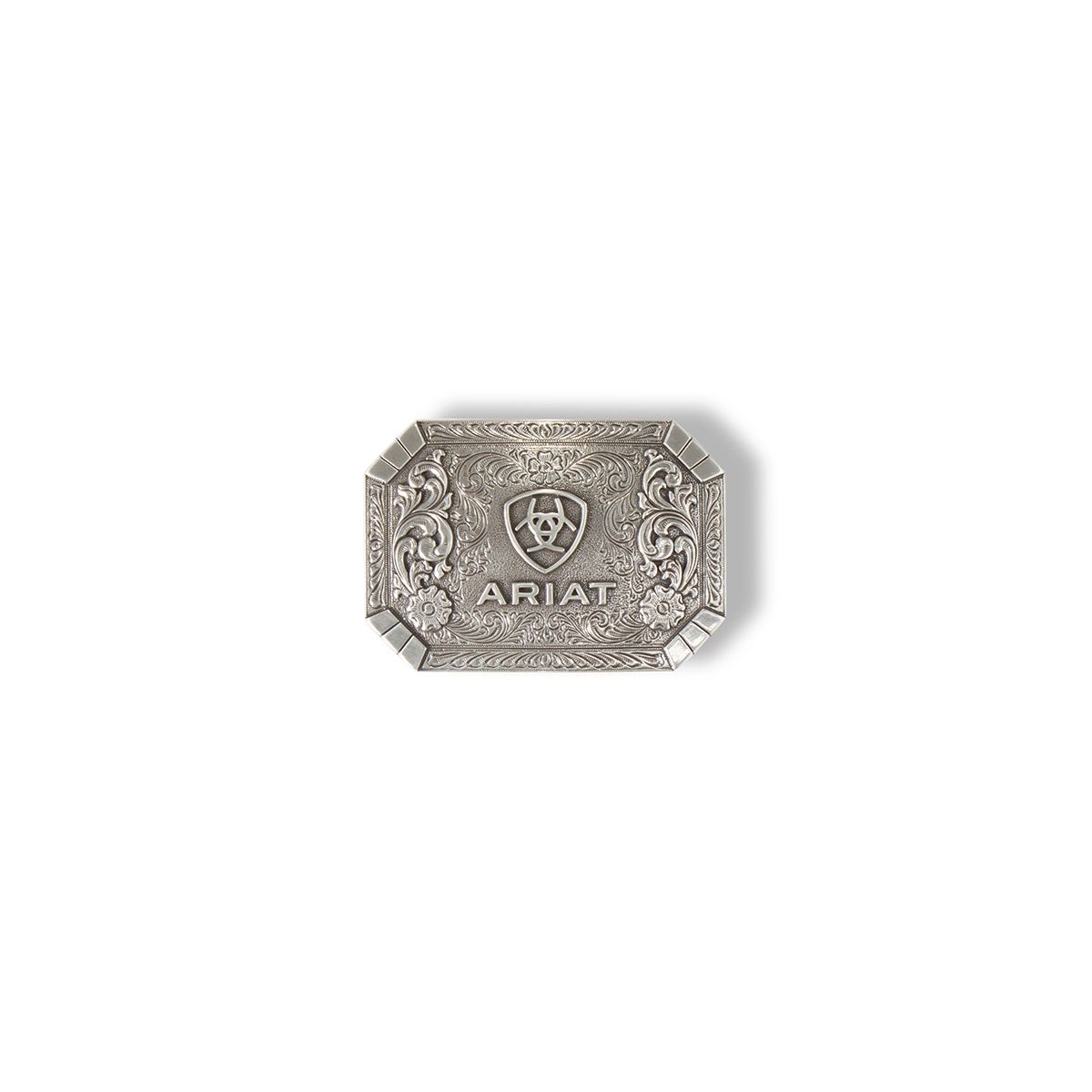 ARIAT RECTANGLE FLORAL ARIAT SYMBOL BUCKLE