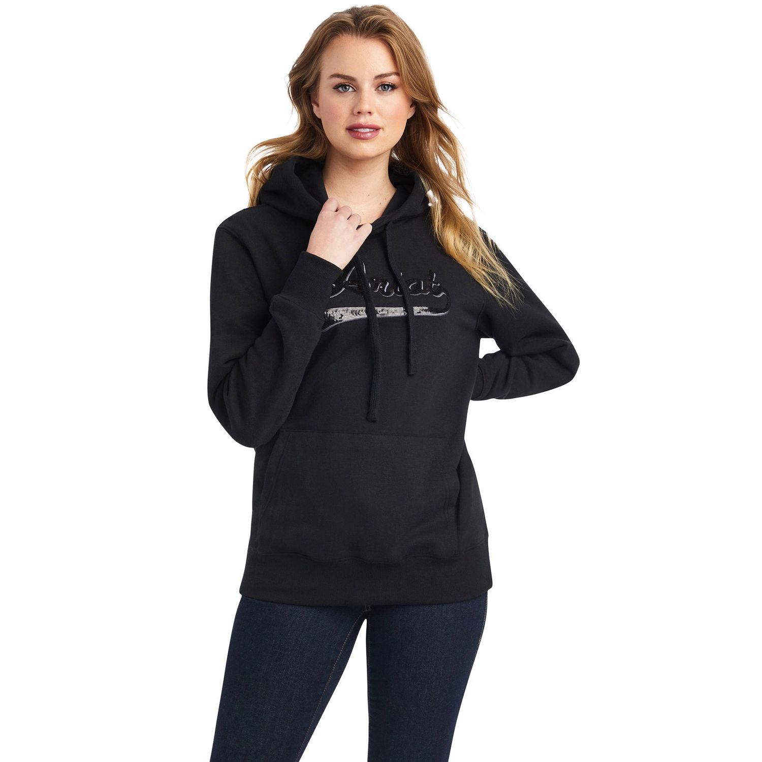 Ariat Woman&#39;s sequin Hoodie Black