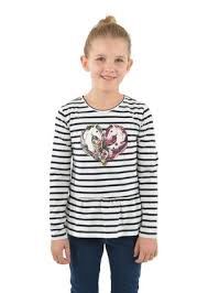 Girls blossom frill hem sleeve tee