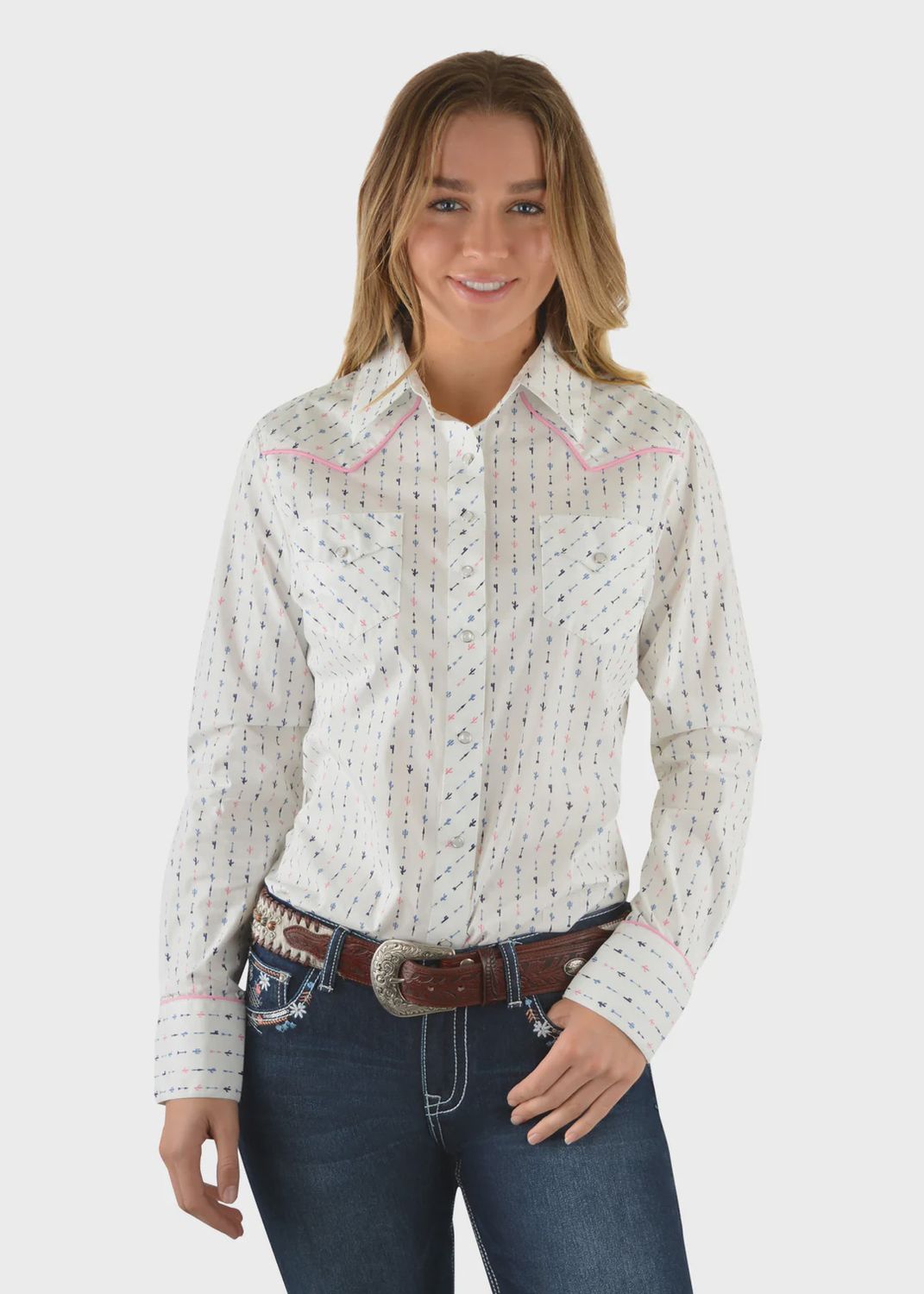 WOMENS TONI PRINT WESTERN L/S SHIRT