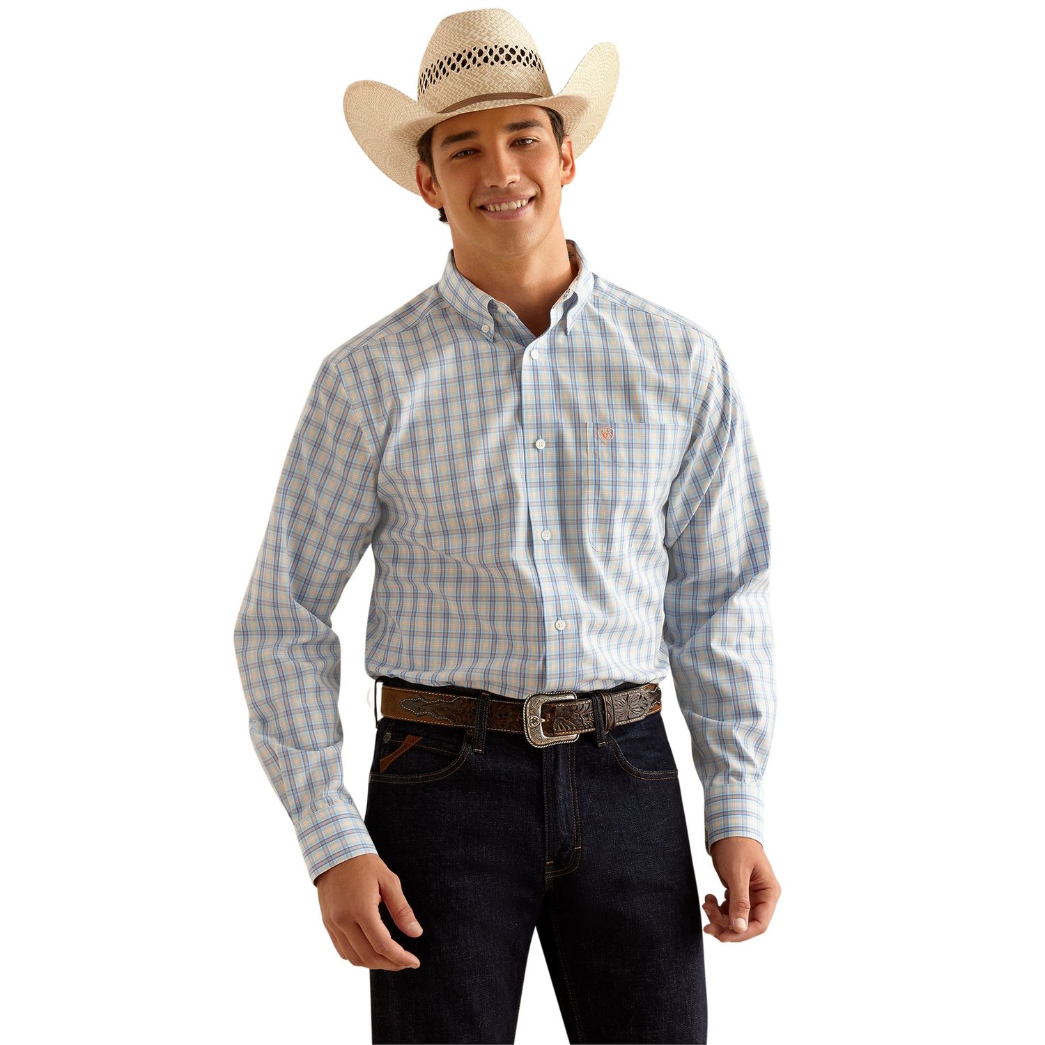 ARIAT RHETT WRINKLE FREE FITTED L/S SHIRT
