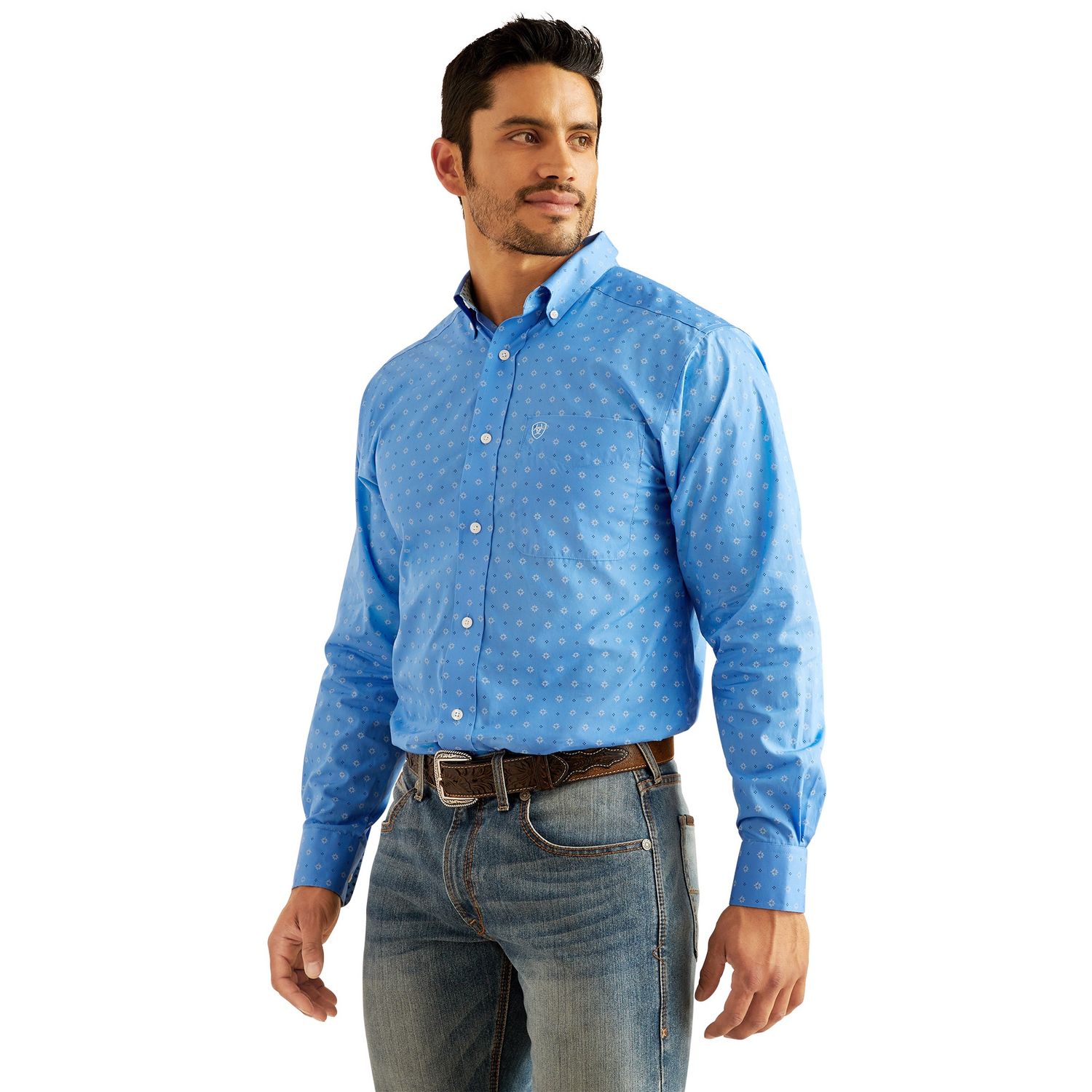 MENS ARIAT WRINKLE FREE RUSSEL FITTED L/S SHIRT