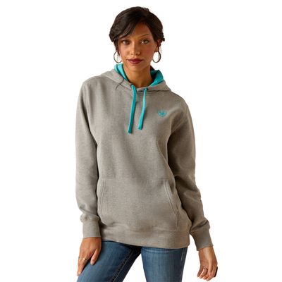 ARIAT WOMENS EQUIPTMENT HOODIE HEATHER GREY