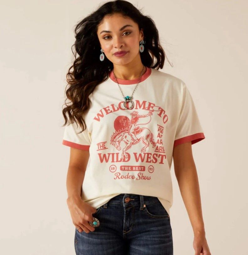 ARIAT WOMENS WILD WEST SHOW T-SHIRT, Size: XS