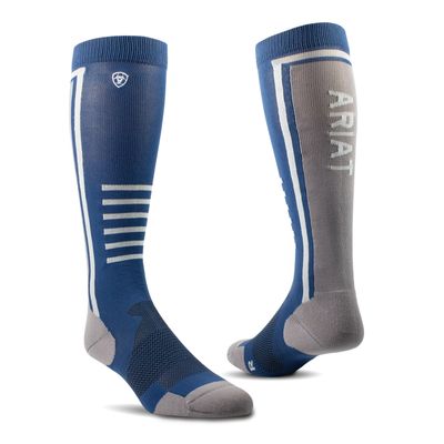ARIAT UNI ARIATTEK SLIMLINE PERFORMANCE SOCKS DENIM/ZINC