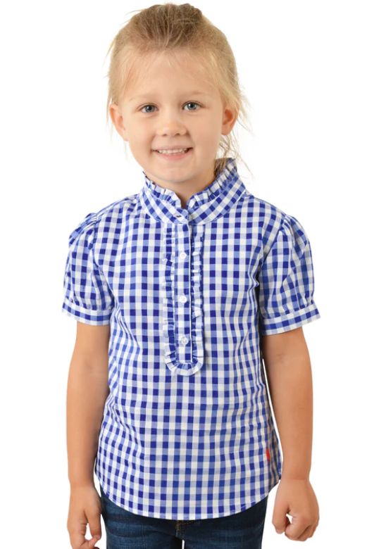 GIRLS DOLLY RUFFLE COLLAR S/S BLOUSE