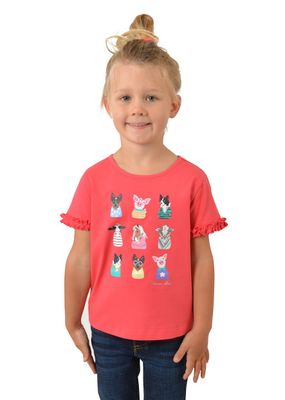 GIRLS MAGNOLIA FARM FRILL SLEEVE TEE