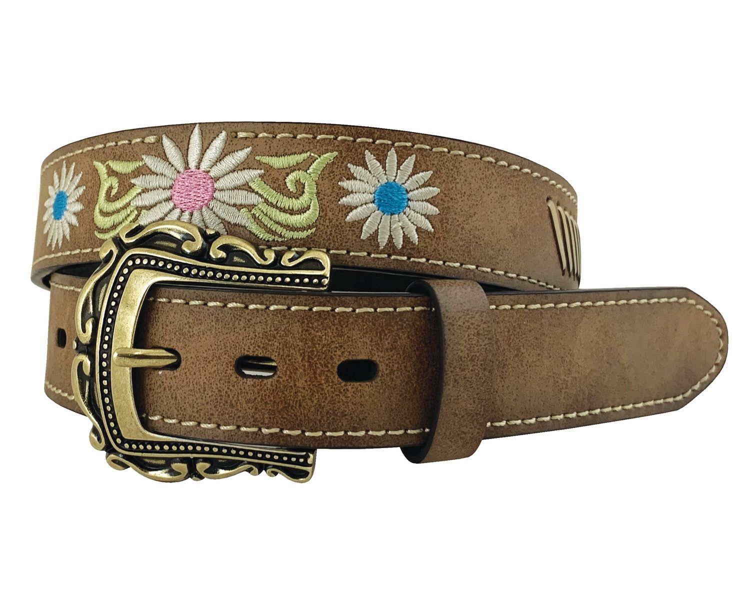 ROPER GIRLS EMBROIDERED FLORAL PATTERN BELT