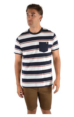 MENS KENNEDY STRIPE 1-PKT S/S TEE