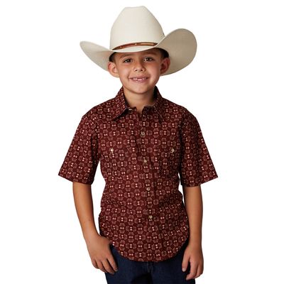 ROPER BOYS WESTMADE COLLECTION RED PRINT SHIRT