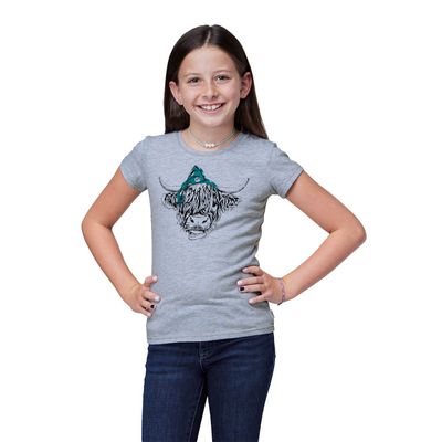 ROPER GIRLS FIVE STAR COLLECTION SOLID TEE GREY