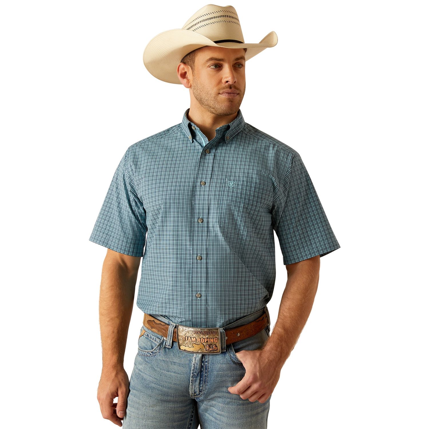 ARIAT PRO SERIES KAMERON AQUA SHIRT