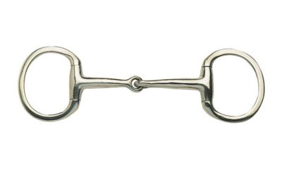 EGGBUTT SNAFFLE BIT W/THIN SOLID MOUTH &amp; FLAT RINGS