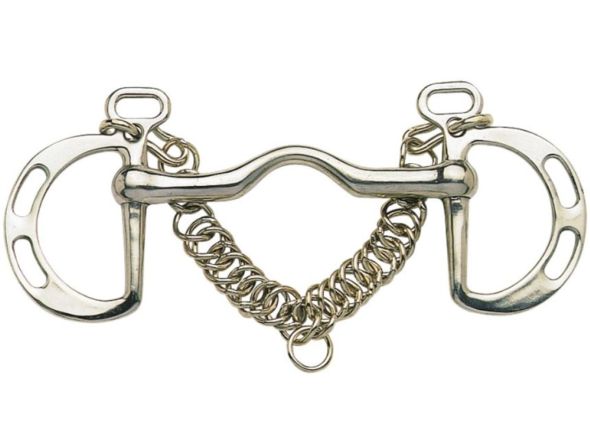 KIMBLEWICK BIT W/PORT MOUTH &amp; SLOTTED CHEEKS