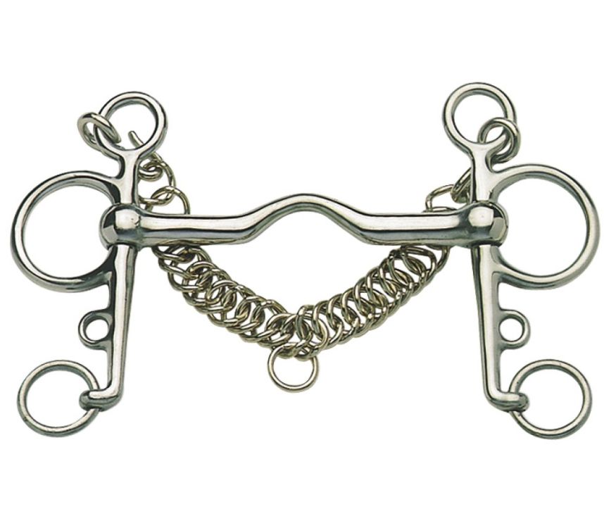 PELHAM BIT W/PORT MOUTH.
