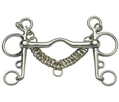 PELHAM BIT W/PORT MOUTH.