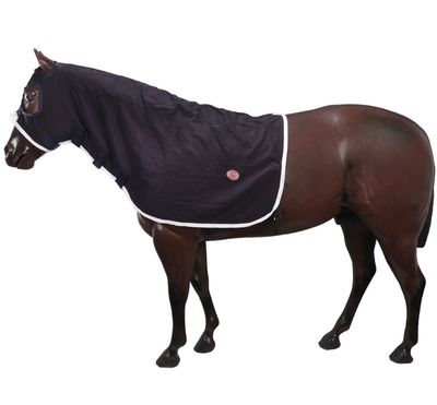 KOOL MASTER COTTON SHOW HOOD NAVY W/WHITE BINDING