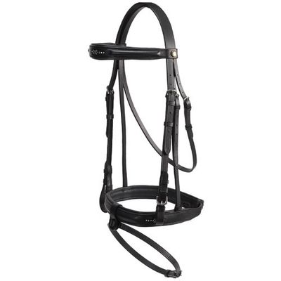JEREMY &amp; LORD  BLACK BLING DRESSAGE BRIDLE