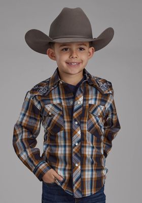 ROPER BOYS KARMAN SPECIAL STYLE COLLECTION PLAID BROWN
