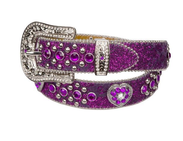 GIRLS WESTERN SPARKLING HEART CONCHO BELT