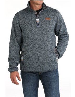 CINCH MENS SWEATER KNIT PULLOVER BLUE