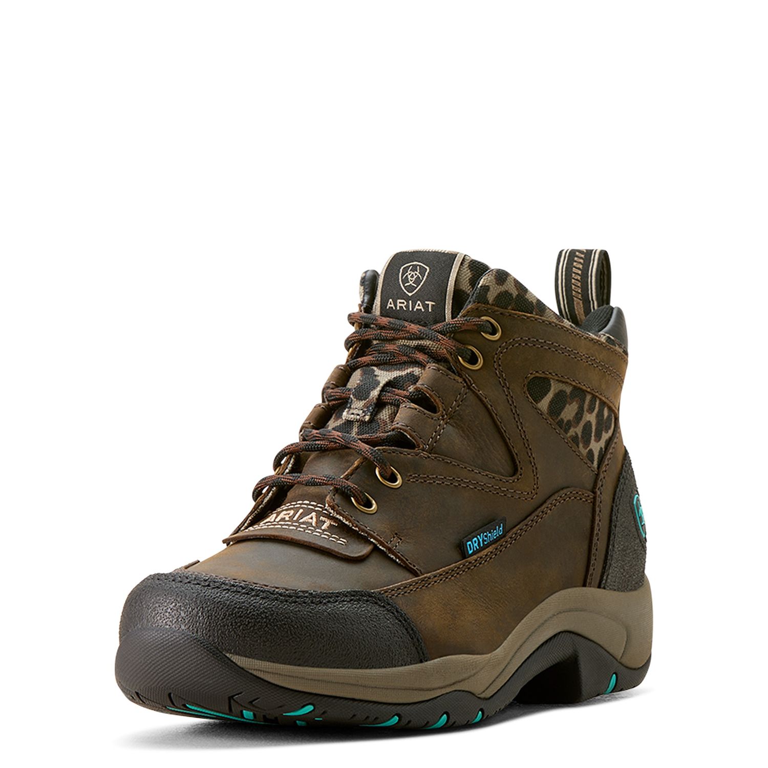 ARIAT WOMENS TERRAIN H20 CHOCOLATE/CAMO LEOPARD