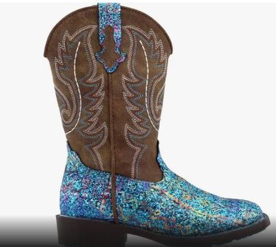 ROPER KIDS GLITTER AZTEC BLUE/BROWN