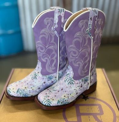 ROPER LITTLE KIDS GLITTER FLORAL BOOT