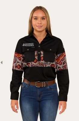 RINGERS WESTERN LADIES WALKABOUT WARRIOR WORK SHIRT