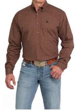 CINCH MENS GEOMETRIC PRINT SHIRT