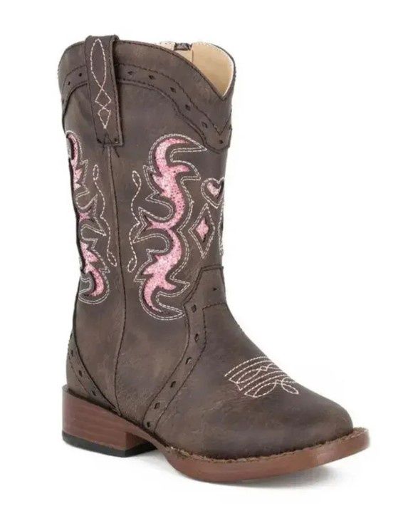 ROPER KIDS LEXI CHOCOLATE PINK GLITTER