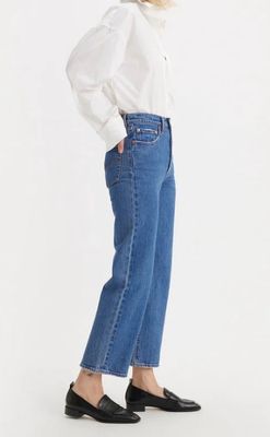 LEVI WOMENS RIBCAGE STRAIGHT ANKLE JEANS