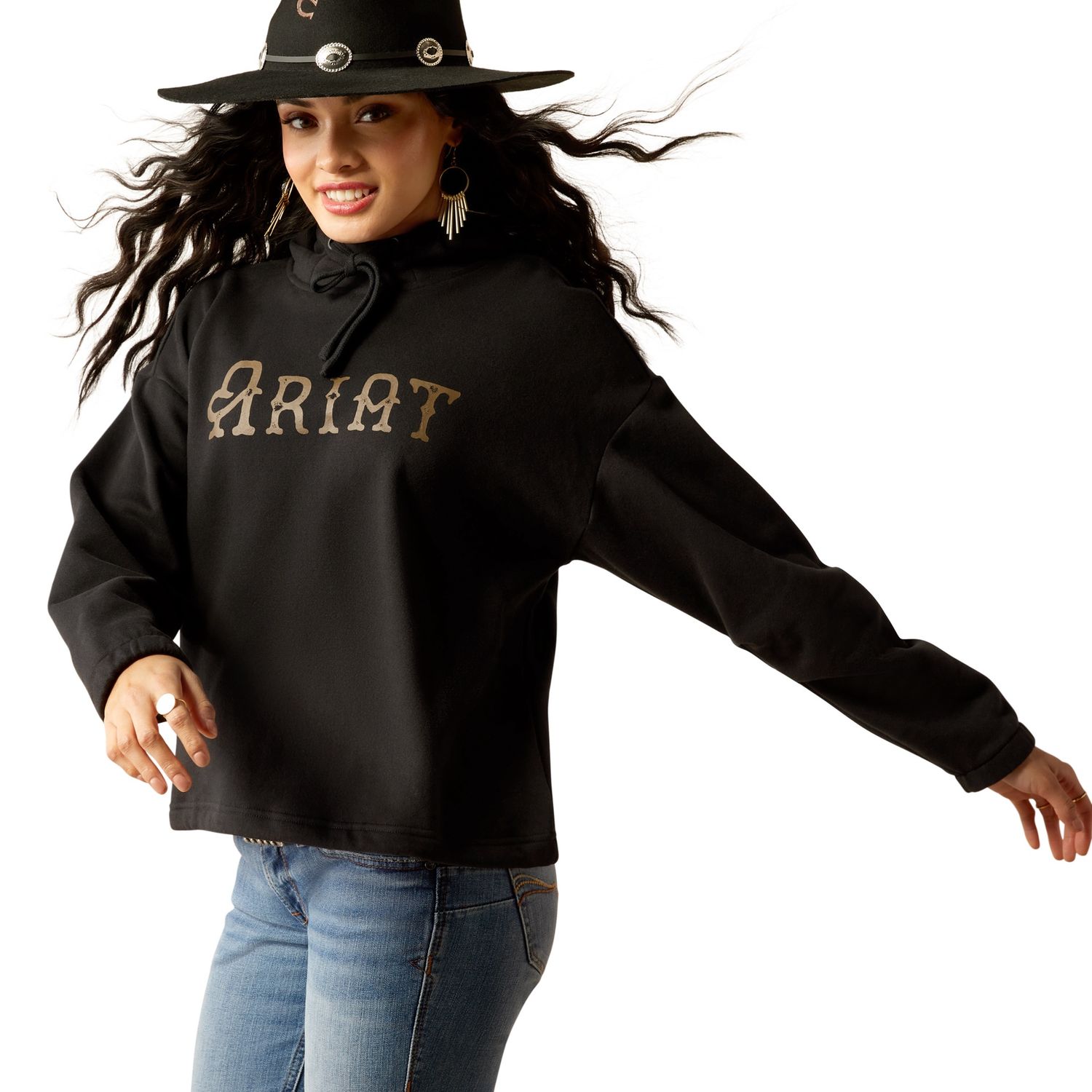 ARIAT WOMENS ESSENTIAL HOODIE BLACK