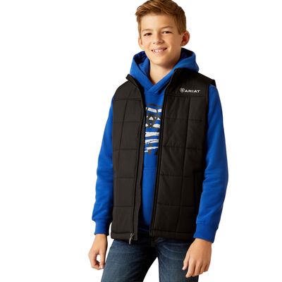 ARIAT BOYS CRIUS INSULATED VEST BLACK.