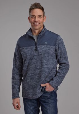 ROPER MENS FLEECE PULLLOVER PRINT BROWN