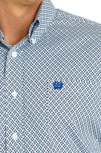 CINCH MENS  COTTON SPANDEX WHITE SHIRT.