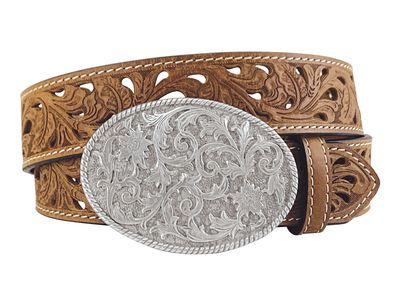 BELTROPER WOMENS  DISTRESSED LEATHER FLORAL TOOLING 8865790