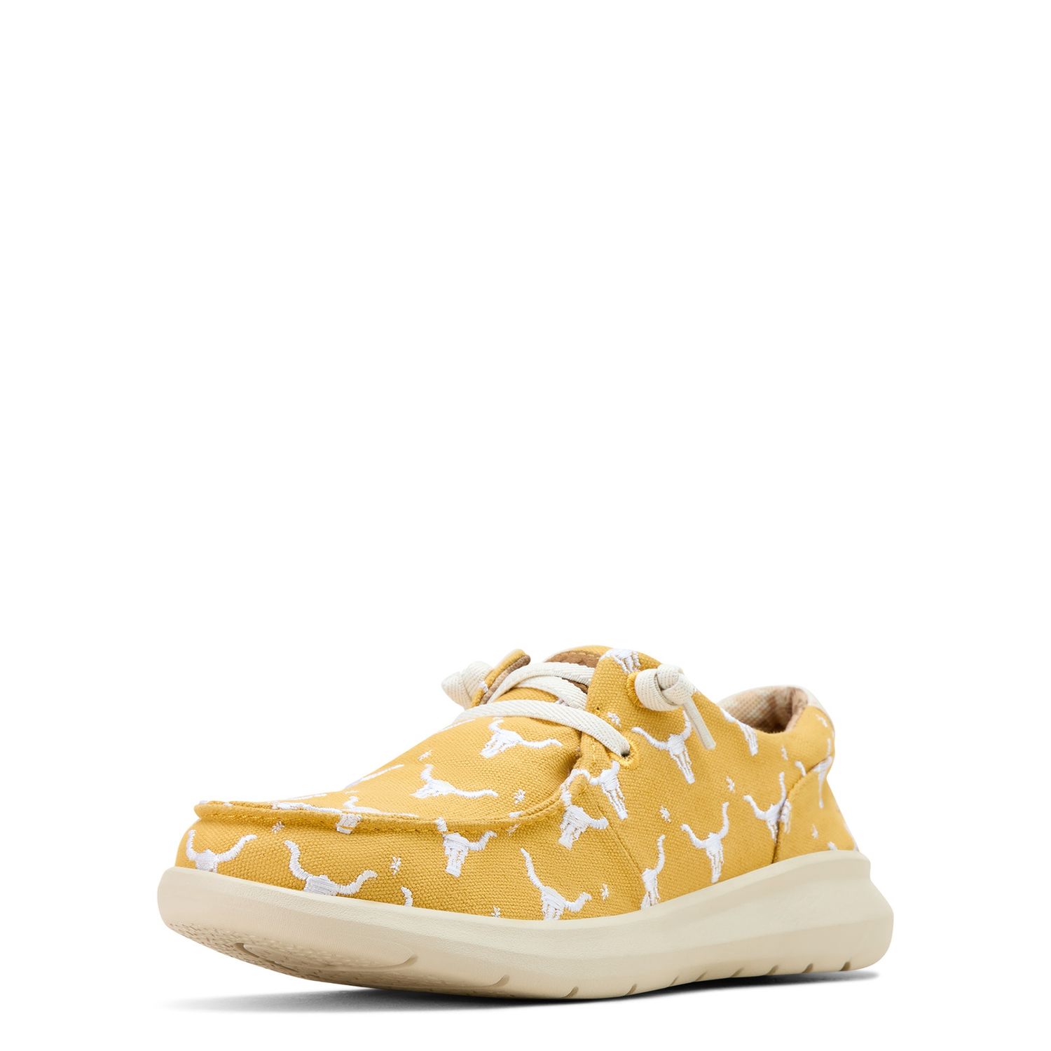 ARIAT WOMENS HILO DOODLE MUSTARD STEER HEADS