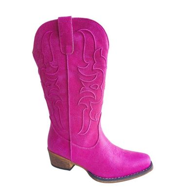 ROPER WOMENS RILEY CORD PINK BOOT