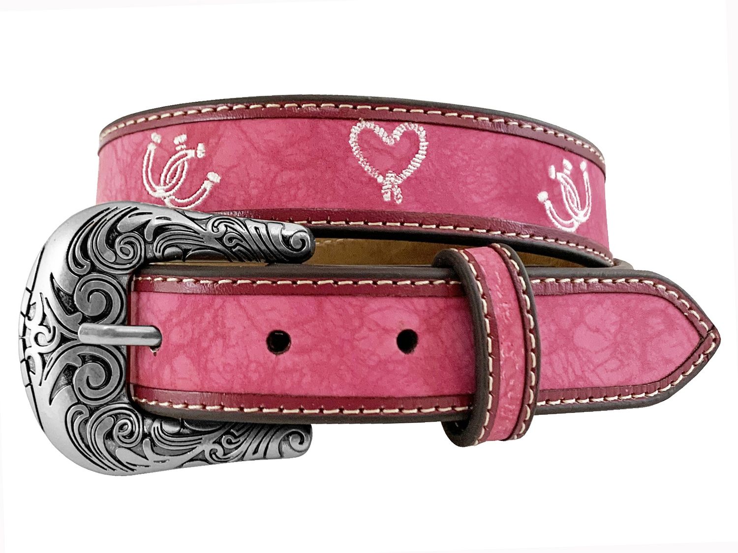 ROPER GIRLS MANMADE LEATHER WITH EMBROIDERED HORSE SHOES
