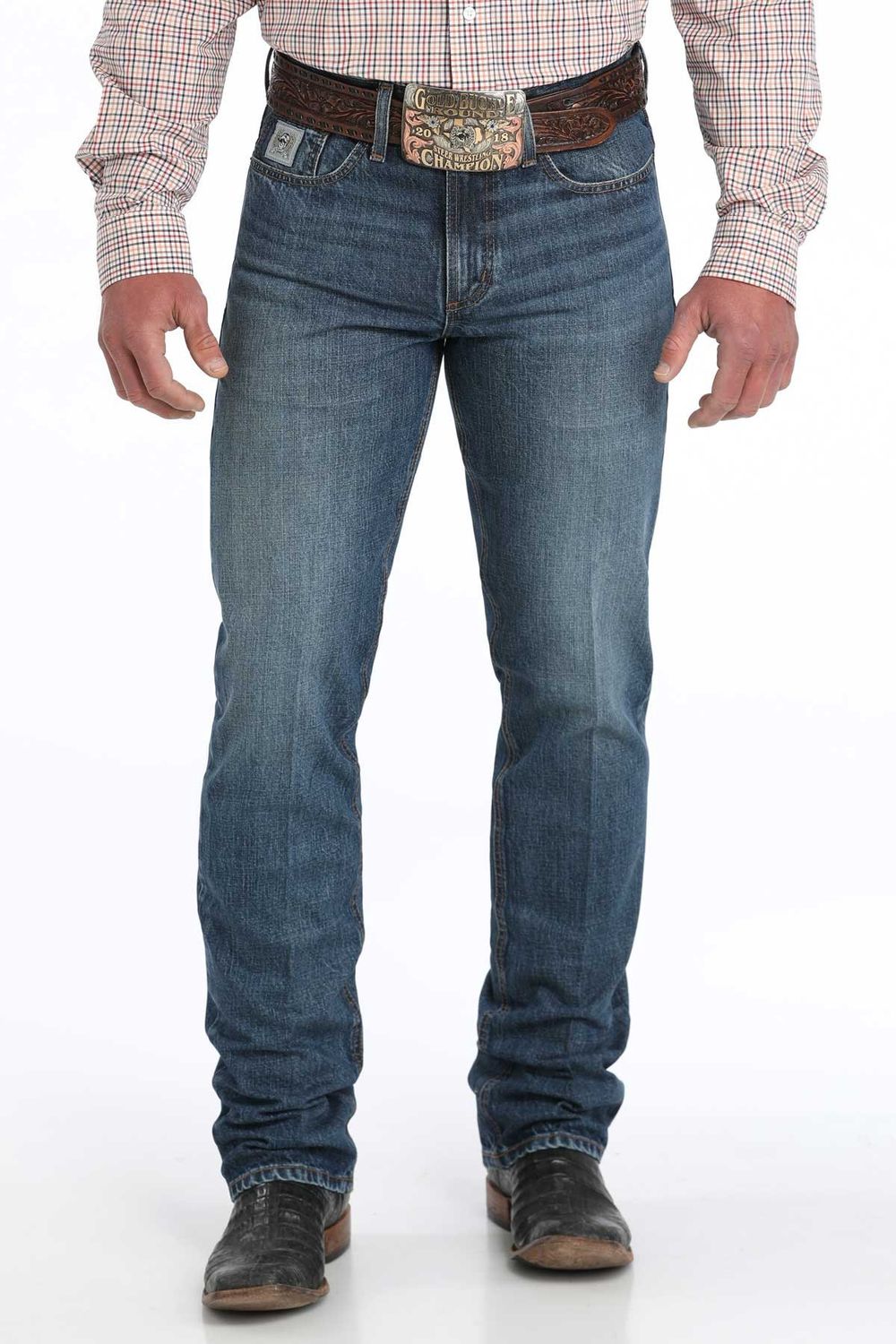 MENS SLIM FIT SILVER LABEL MEDIUM STONE