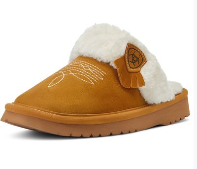 ARIAT WOMENS JACKIE SQUARE TOE SLIPPER CHESTNUT