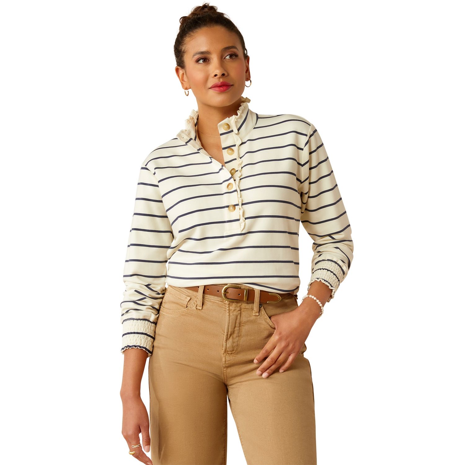 ARIAT WOMENS HOLLINGWORTH SWEATSHIRT STRIPE.