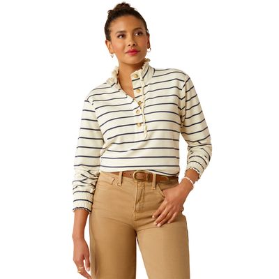 ARIAT WOMENS HOLLINGWORTH SWEATSHIRT STRIPE.